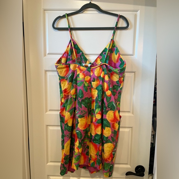 ❌ SOLD! FARM Rio Orange Sunset Midi Dress - Picture 3 of 8